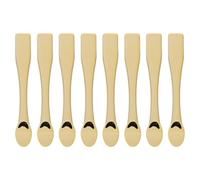 BETOOKY 8pcs Abs Facial Cream Spoons Lightweight Beauty Spatulas for Skin Care Products and Makeup Application Portable Golden Cosmetic Scoop for Sampling and Applying Moisturizer