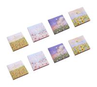 BETOOKY 8pcs Assorted Color Self-stick Memo Pads with Adhesive Sticky Design, Paper Material Note Pads for Office Use, Can Be Posted on The Wall, for Message Leaving and Organising