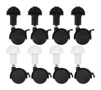 BETOOKY 8pcs Cat Cage Swivel Casters - Silent Replacement Wheels for Small Animal Enclosures - Bottom Roller With Safety Lock for Guinea Pig Ferret Playpen
