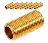 BETOOKY 8pcs Copper Lamp Rod Connector with Precise Full Threads M10 Thread for Lighting Applications DIY Repair and Extension Coupling for Lamp Pipe