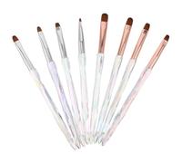 BETOOKY 8pcs Nail Art Brush Kit round Tips, Multi-functional Manicure Painting Pen for Beginners and Professionals, Smooth Strokes and Crisp Thin Line Drawing, for DIY Manicure