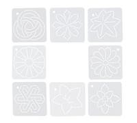 BETOOKY 8pcs Reusable Flexible Plastic Flower Line Quilting Stencil Kit for Small Brush Painting and Painting on Pillow, Sewing Template DIY Craft Accessories