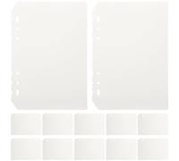 BETOOKY A5 Frosted Pp Dividers 12 Sheets with 6-Hole Punch Detachable Binder Tabs for Notebook Organiser School Office Use