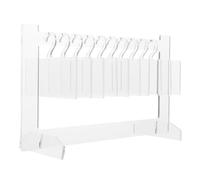 BETOOKY Acrylic Nail Display Board Garment Hanger Shape High Transparency Desktop Use Salon Practice False Nails Organizer Tool Hanger