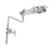 BETOOKY Adjustable Cowbell Mounting Z Arm Clamp for Drum Performance, Metal Percussion Mounting Bracket with Bent Arm, Effortless Installation for Tambourines and Cowbells on Silver