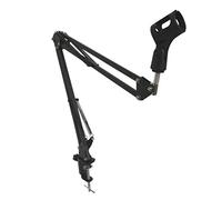 BETOOKY Adjustable Desktop Microphone Bracket with Double-braced and Folding Metal Arms, Firmly Attaches to Desk, 1500g Load Bearing, for Stores and Stages