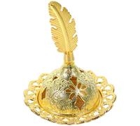 BETOOKY Arabian Incense Burner Holder Alloy Portable Incense Censer with Golden Finish, Creative Middle East Design for Study and Yoga, Decorative Aroma Burner for Household Use