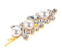 BETOOKY Barrette Featuring Secure Hold and Versatile Style Elegant Pearl Hair Clip in Golden Alloy and Plastic a Timeless Classic Princess for Women and Brides for Casual or Occasion