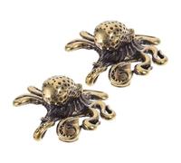 BETOOKY Brass Octopus Cabinet Knobs with Luxurious Feel with Refined Finish 2pcs Easy to Install Sea Animal Drawer Handles Marine Artistry Style for Homes and Offices