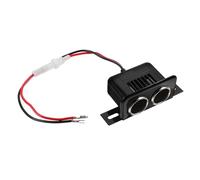 BETOOKY Car Cigarette Lighter Splitter Adapter with Short Circuit Protection, Reliable Black Plastic Female Socket for Traveling, Dual Output Car Charger Power Socket
