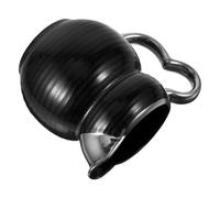 BETOOKY Ceramic Coffee Syrup Dispenser and Small Milk Pitcher with Handle 200ml Capacity Black Ceramic Milk Jug for Picnic and Afternoon Tea, Versatile Use with Comfortable Touch