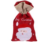 BETOOKY Christmas Drawstring Linen Gift Bag Small Size, Easy to Open and Close, for Holding Candies and Cookies at Yuletide Gathering