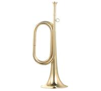 BETOOKY Copper Golden Bugle Trumpet Military Orchestra Instrument Professional Beginner Bugle for School Band Brass Cavalry Horn Music Instrument