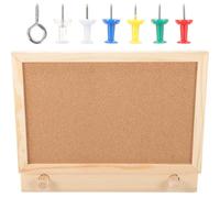 BETOOKY Cork Board Small Message Board with Creative Design Wood Material Lightweight Easy to Insert Pushpins Protects Wall from Pushpins for Office Decor and Calendar Use