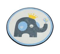 BETOOKY Creative round Elephant Carpet Rug for Bedroom and Playroom, Washable Polyester Material Easy to Remove Surface Dust and Dirt, Home Decoration Accent