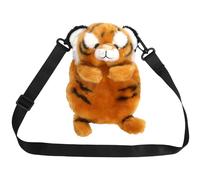 BETOOKY Cute Tiger Plush Crossbody Bag for Travel and Birthday, Soft and Fluffy Material Adjustable Length Strap, Fashionable Appearance Cartoon Design Holiday Gift