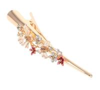 BETOOKY Decorative Hair Clips with Elegant Polished Look and Intricate Flower Pattern Zinc Alloy Lacquer Finish Accessory Suitable for Parties and Back of The Head