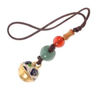 BETOOKY DIY Brass Phone Charm Pendant with Retro Design and Delicate Bodhi Material, Practical Keychain Accessory for Mobile Phone and Keychain Decoration in DIY Making Random Color