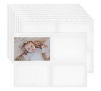 BETOOKY Double Sided Trading Card Binder Sheets A4 30 Pcs Four-Pocket Pages for Baseball Football Card Collectors Album Organizer