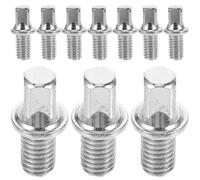 BETOOKY Drum Bolts with No Burrs and Sleek Look Silver Plated M6x10mm Iron 10pcs Drum Key Screws for Pedal Shaft Replacement