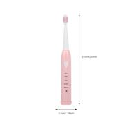BETOOKY Electric Waterproof Electric Toothbrush with USB Charging, Soft Bristle Replacement Head, 5 Modes for Tooth Cleaning, Pink Portable Toothbrush for Boys