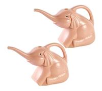 BETOOKY Elephant Tool 2pcs Cans Pink Spout with 2l Watering Long Capacity Plastic Watering Pots Sturdy Supply for and Garden Indoor Outdoor Plants