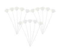 BETOOKY Essential Oil Diffuser Sticks Made of Wood and Pe 15pcs with Elegant Beige Artificial Flowers for Enhanced Ambiance and Consistent Fragrance, for Home and Wedding Decor