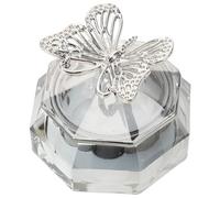 BETOOKY Glass Nail Dish Cup with Lid Nails Dish 3.5x3.5x3.5inch Easy to Use Practical Small Weight Simple Design Stylish Delicate Look Accessories