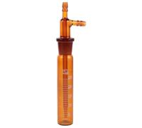 BETOOKY Graduated Air Sampling Tube High Borosilicate Glass Spill Resistant Impact Absorption Bottle for Gas Collection Air Analysis and Hazardous Substance Testing Brown
