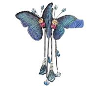 BETOOKY Hair Clip Hair Accessory with Tassel Butterfly Rhinestone Elegant Easy to Put on for Wedding and Banquet for Women