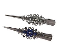 BETOOKY Hair Clips, 2pcs for Women Retro Rhinestone Duckbill with Alloy Material Simple Appearance Design, Stay in Place for Hair Sections, for Home Use or Professional Salon Supplies