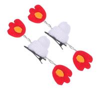 BETOOKY Halloween Mini Flame Devil Witch Hat Hair Clips for Women - 1 Pair Side Snap Barrettes, Festival Party Hair Accessories for Cosplay and Holiday Events
