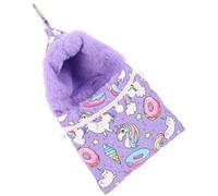 BETOOKY Hamster Cage Hammock in Purple Canvas, Practical and Convenient Small Animal Sleeping Nest for Cold Weather, Pet's Living Space Accessory