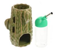 BETOOKY Hamster Water Bottle Guinea Pig Water Bottle Easy to Drink Ceramic 5.11x3.54x3.14in Standing Type Beautiful Design Small Pets Feeding