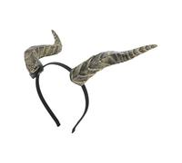 BETOOKY Headband with Elastic Wide Band Comfortable Fit Pu Leather Devil Horn Gothic Realistic Design Halloween Costume Accessory for Women and Adults for Holiday Costume Headwear