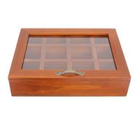 BETOOKY Jewelry Case Box with 12 Compartments Wooden Storage Compact, Portable Organizing Gift for Tiny Things and Watches for Desk Or Dresser Use for Mothers and Girlfriends