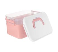 BETOOKY Manicure Tool Box Portable Nail Polish Box with Buckle Design Lightweight Handle Simple and Generous Look Design for Nail Art Salon Use Pp Plastic Storage