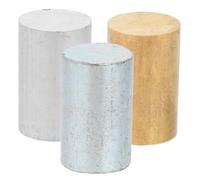 BETOOKY Metal Cylinder Set Precise Scientific Research Features 3pcs for Density and Specific Gravity Investigations, Copper Iron Aluminum Cylinders for Laboratories and Educational