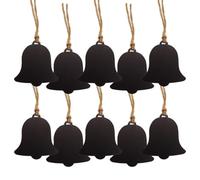 BETOOKY Mini Chalkboard Pendants Bell Shaped 20pcs Double Sided Writable Hanging Blackboards Made of Density Board for Parties and Home Decoration
