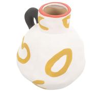 BETOOKY Modern Ceramic Milk Jug Vase for Home Decor with Handle, Elegant and Simple Design for Table Decoration and Holding Water, for Stylish Living Room Or Dining Area