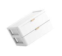 BETOOKY Multi-layer Drawer Type Tabletop Storage Box in White Pp Plastic, Home Organizing Box and Makeup Storage Container for Daily Necessities and Cosmetics, for Graduation Party