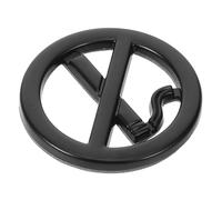BETOOKY No Smoking Sign Sticker for Vehicles Metal Decal with Raised Eye-catching Design Discourages Smoking Easy Installation Black Metal Car Sticker for Vehicle Interior