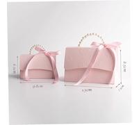 BETOOKY Paper Boxes and Space-saving with Ribbon and Chain 2pcs Easy to Use Present Boxes for Outdoor Travel and Store, for Wedding Cards and Flower Bouquet Packaging