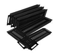 BETOOKY Pcb Holder for Pcb and Circuit Board 6pcs Anti-static Plastic Black Dual-ear Holder Tray Operational Transport Storage Rack 106-9ω/103-5ω