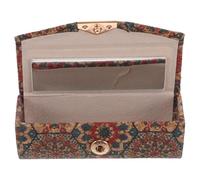 BETOOKY Portable Lipstick Storage Case Holder with Mirror on The Go Use, Multifunctional Cork and Pu Makeup Organiser Box with Sturdy Vintage Design for Small Cosmetics and Lip Gloss