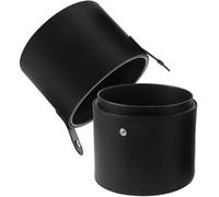 BETOOKY Portable Makeup Brush Case with Lid Pu Material Brush Holder Featuring Buckle Design to Keep Tabletop Tidy Simple and Modern in Black