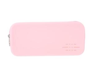 BETOOKY Portable Pink Silicone Travel Makeup Brush Holder with Easy Open and Close Function, Chic and Stylish Cosmetic Storage Case for Women, for Christmas and Birthday