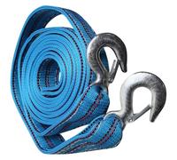 BETOOKY Practical Tow Rope for Car 4m Heavy Duty 5 Ton Polyester and Steel Sturdy Winch Rope with Hook for Emergency and Traveling Use