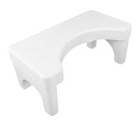 BETOOKY Practical White Plastic Toilet Foot Stool with Anti-Skid Surface for Bathroom Use, Simple Design and Fine Workmanship Suitable for Daily Use