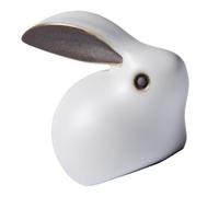 BETOOKY Rabbit Decor White Tea Ornament Figurine Bunny Pet Ceramic